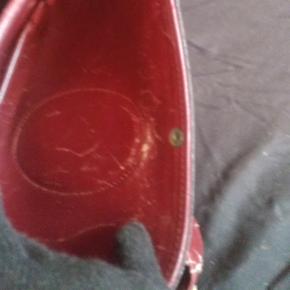 Les Must De Cartier Bordeaux leather suede gold cc monogram vintage bag purse - Picture 13 of 13